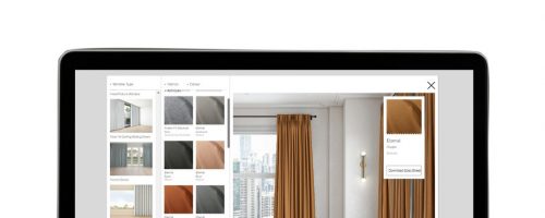Nicholls Interiors curtain visualiser - laptop