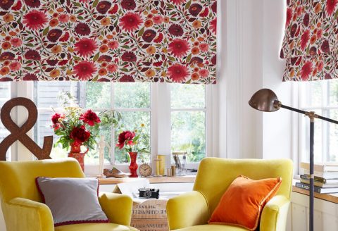 Roman Blinds Luxury Floral